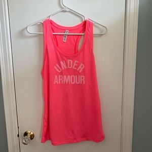 Under Armour tank top, pink, loose fit size small